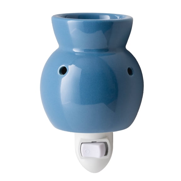 Mainstays Modern Coastal High Gloss Bubble Pluggable Wax Warmer, Cool Water Blue