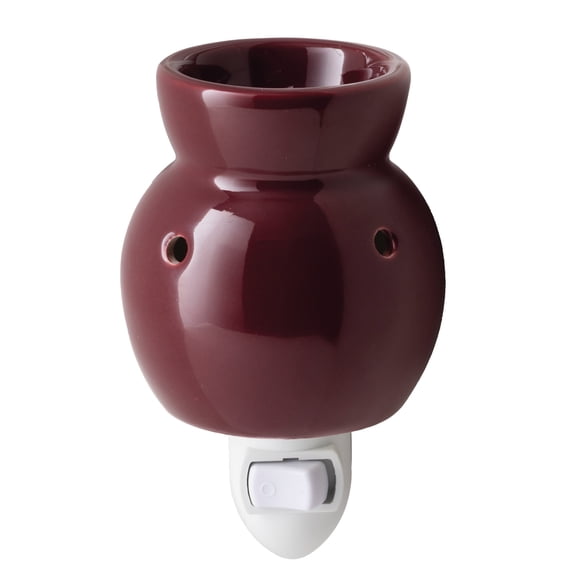 Mainstays Contemporary Bubble Wax Pluggable Melt Warmer, Luscious Merlot Finish