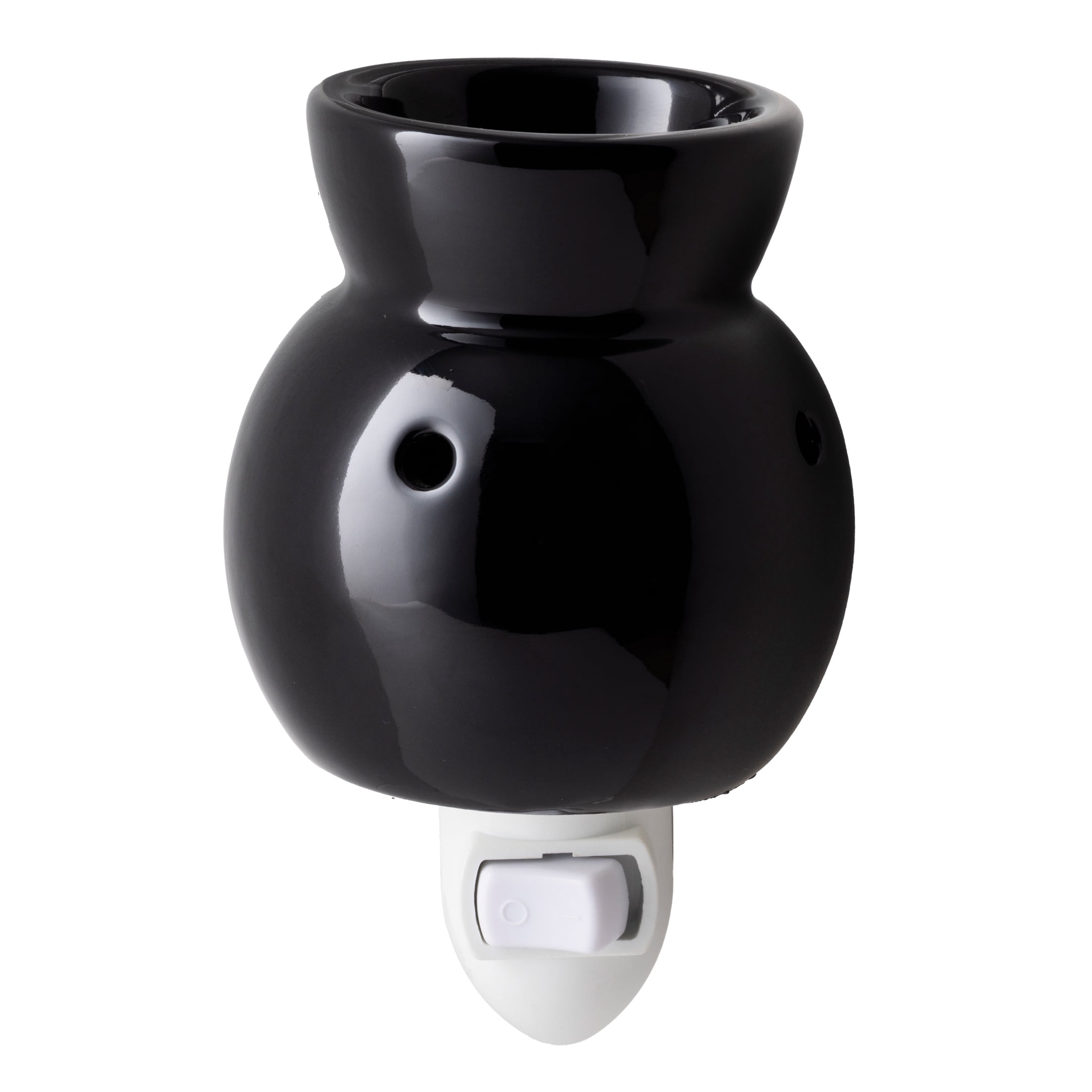 Mainstays Contemporary Bubble Pluggable Wax Melt Warmer, Rich Black Gloss Finish