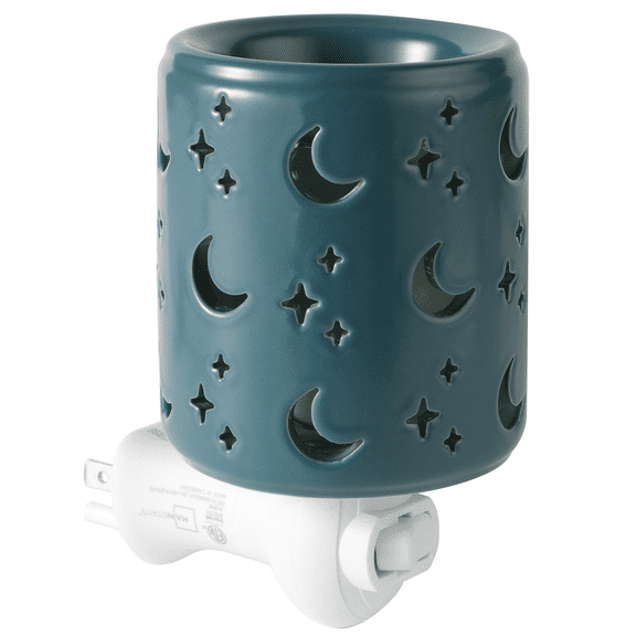 Mainstays Plug-in Wax Melt Warmer with LED Light, Moon & Stars