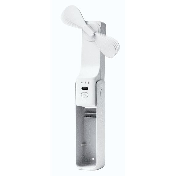 Mainstays Handheld Portable Fan USB Rechargeable Fan White