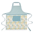 thumbnail image 1 of Mainstays Chef Kitchen Apron, 28" x 32" Cotton Apron with Pocket, Blue Herbs, 1 of 7