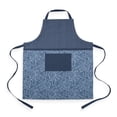 thumbnail image 1 of Mainstays Chef Kitchen Apron, 28" x 32" Cotton Apron with Pocket for Cooking, Baking, Gardening, Blue Floral Stripe, 1 of 7