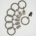 thumbnail image 1 of Mainstays Curtain Clip Rings 1" Pewter 7 Pack, 1 of 8