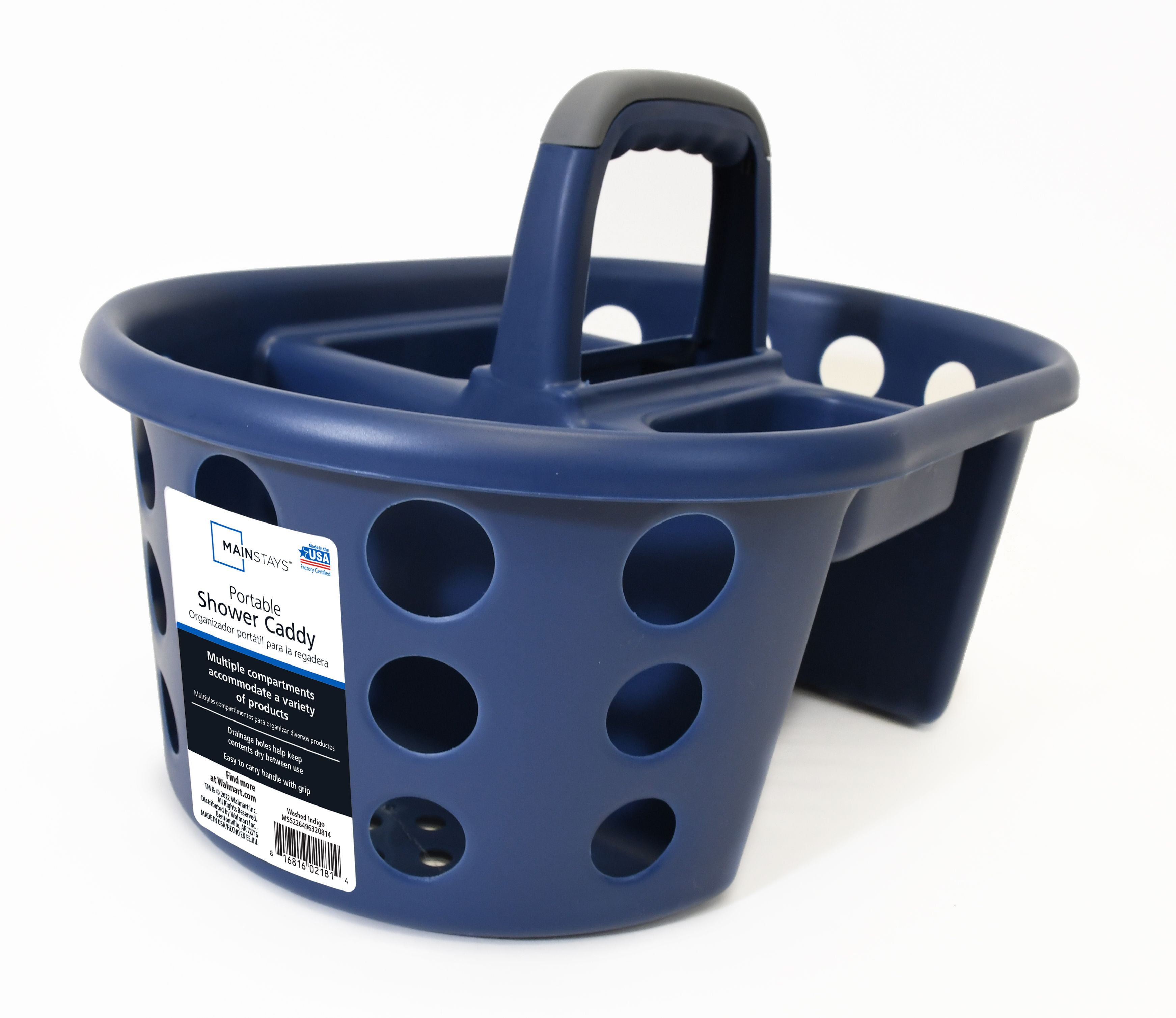 MS Portable Shower Caddy-WI Portable Shower Caddy, Blue