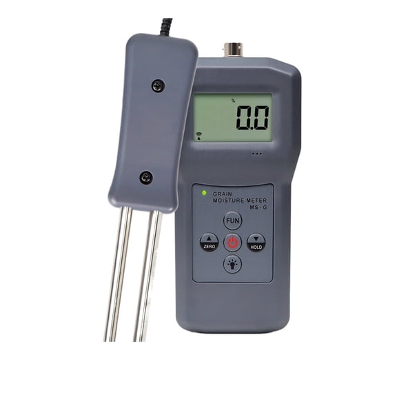 MS Portable Wood Sawdust /Grain Moisture Meter Paillasse Bamboo Powder Or Barley Soybeans Corn Oats Humidity Analyzer Tester