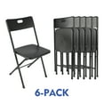 thumbnail image 1 of Mainstays Resin Folding Chair,Black (Set of 6), 1 of 8