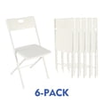 thumbnail image 1 of Mainstays Resin Folding Chair,White (Set of 6), 1 of 8