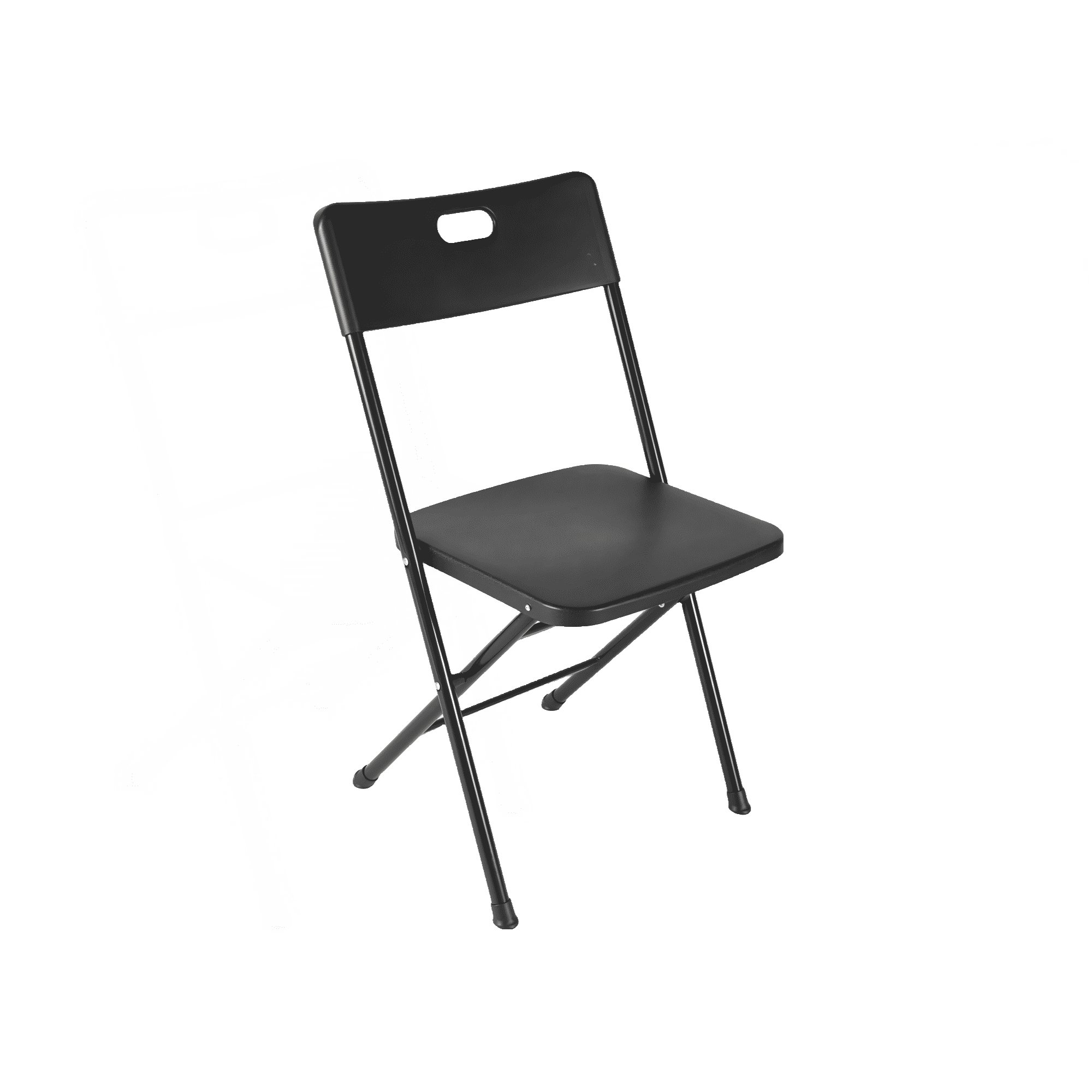 Mainstays Resin Folding Chair with Carry Handle, Black - Walmart.com
