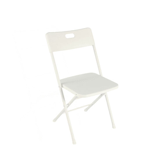 Mainstays Resin Folding Chair, Cream