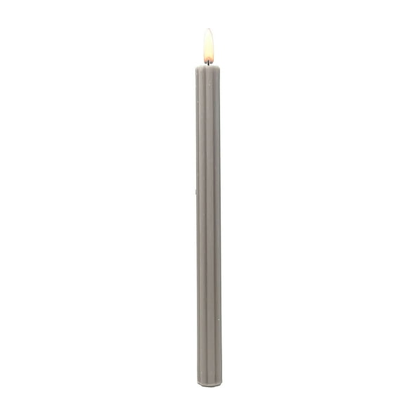 Mainstays Paraffin Wax 10" Ribbed Taper Candle, Unscented, Taupe