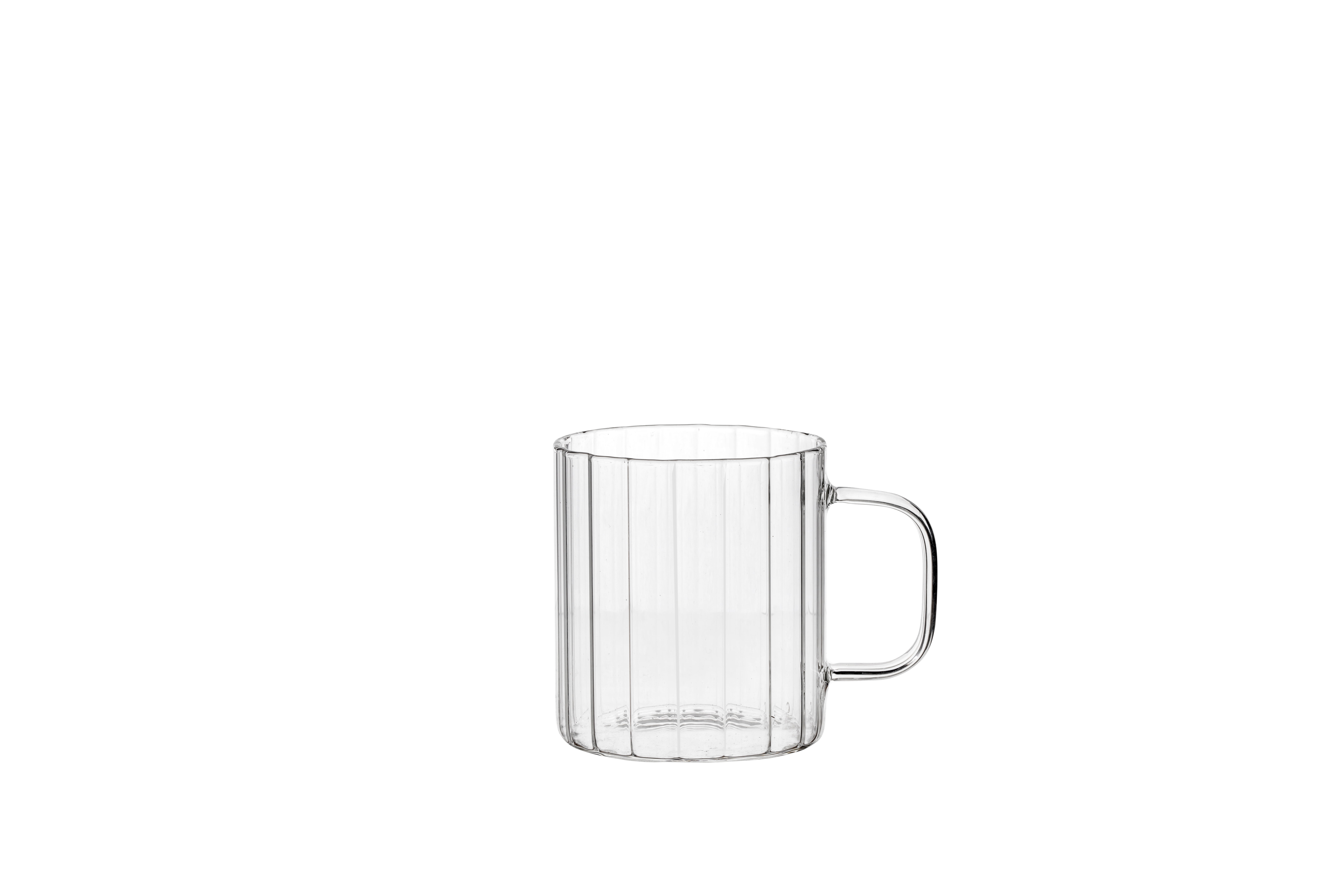 Mainstays Ribbed Glass Mug, 18 oz