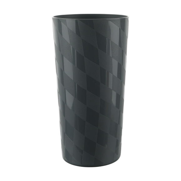 Mainstays - Grey Round Plastic Tumbler, Wavy Checkered Etched, 26-Ounce