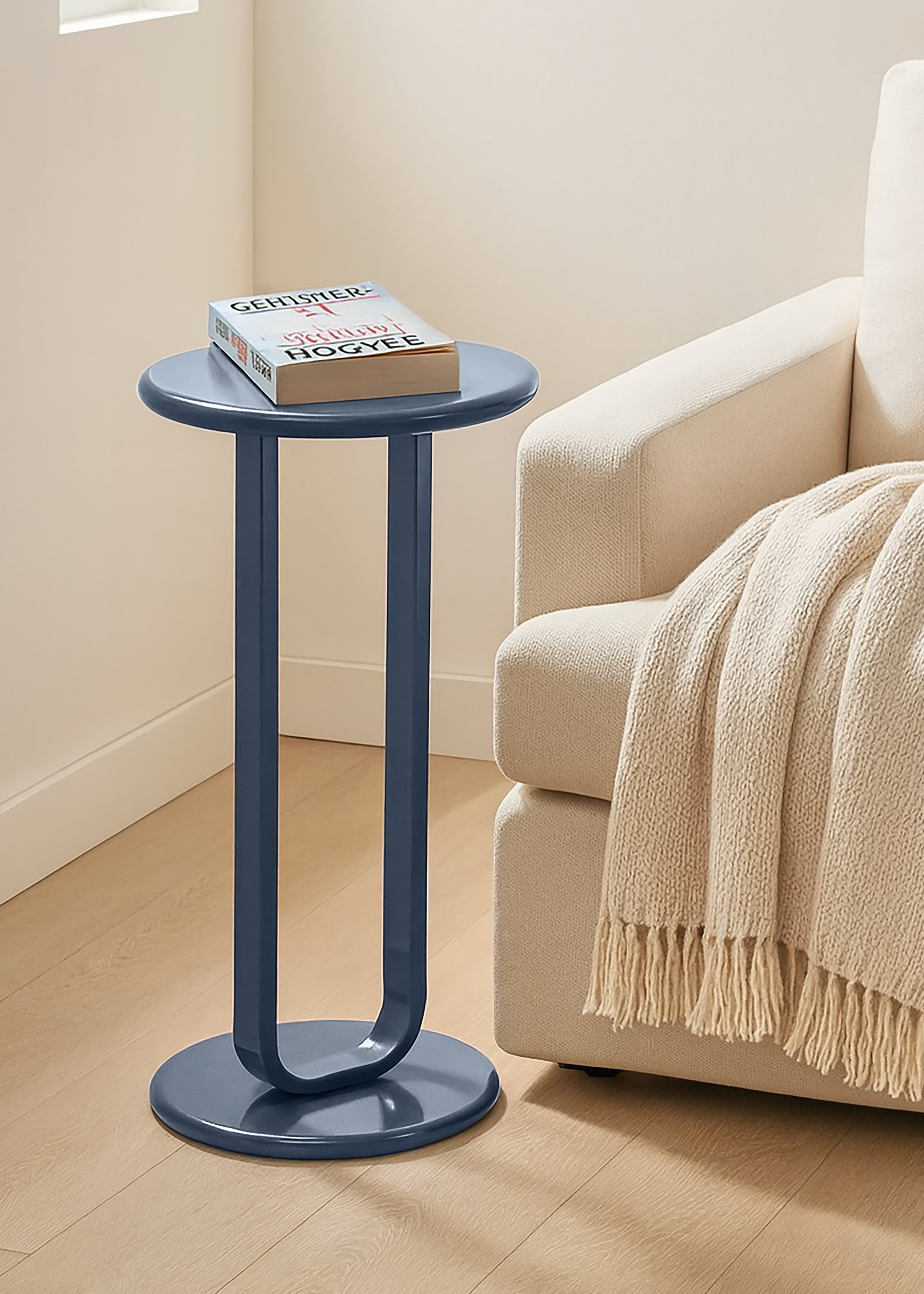 Mainstays Round Drink Table, Indigo