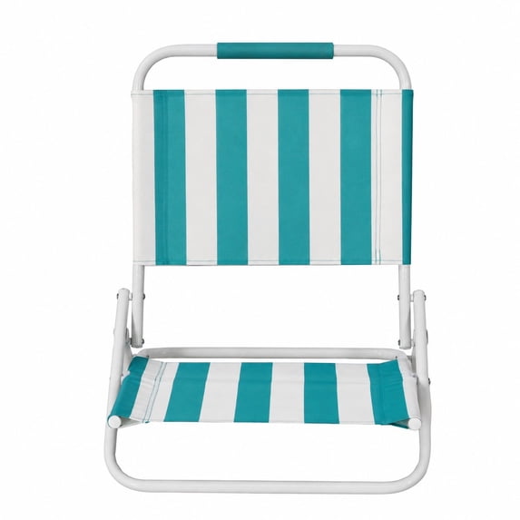 Mainstays Beach Sand Chair, Teal Stripe