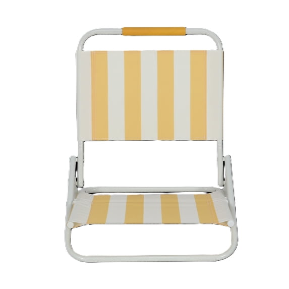 Mainstays Beach Sand Chair, Yellow Stripe