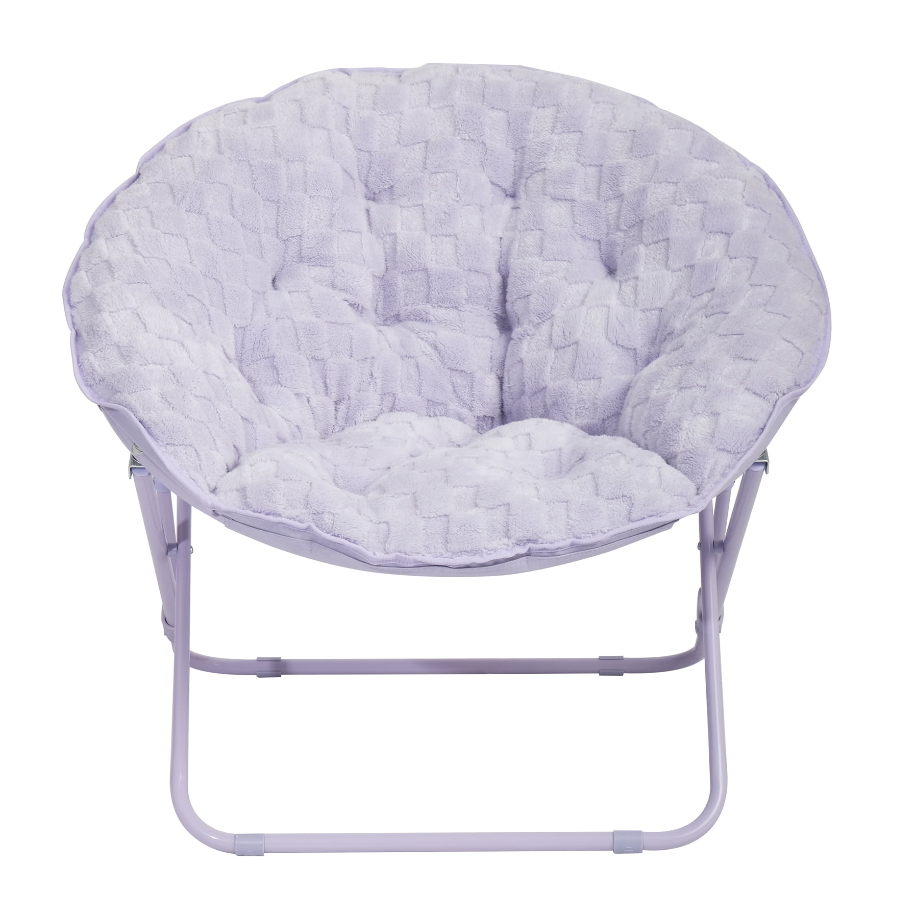 Mainstays Saucer Chair for Kids and Teens, Iris Plush