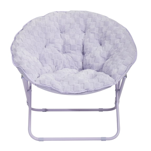 Mainstays Saucer Chair for Kids and Teens, Iris Plush