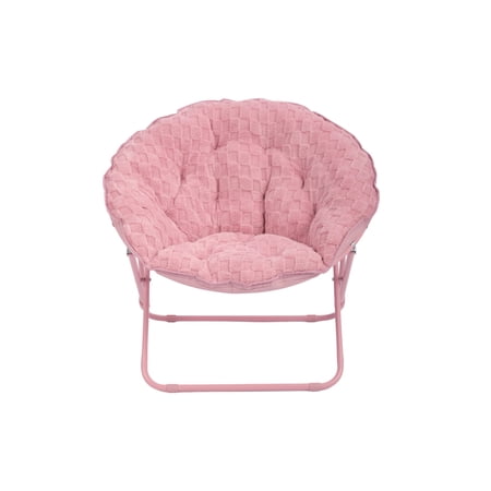 Mainstays Saucer Chair for Kids and Teens, Pink