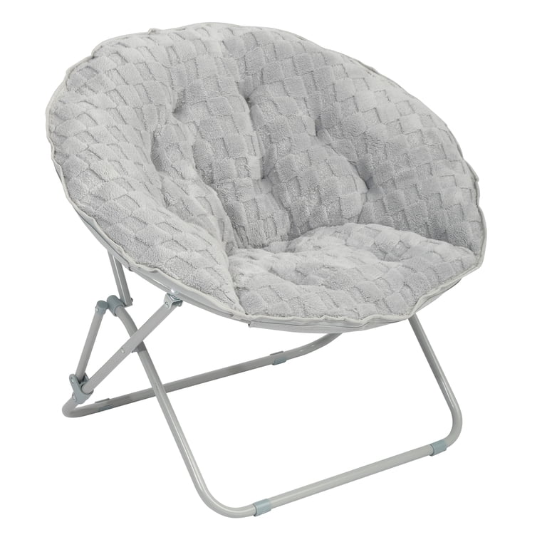 Mainstays Saucer Chair for Kids and Teens, Silver - Walmart.com