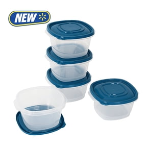 Mainstays Semi Durable Food Storage Containers, 5.2 Cup, 5 Pack