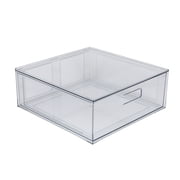 Mainstays Large Clear Plastic Pull-Out Closet Organizer Drawer, 14 in x 13.78 in x 5.5 in