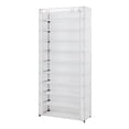 thumbnail image 1 of Mainstays 10 Shelf Organizer Shoe Rack with Cover to Hold 30 Pair Shoes, 31.5 in W x 13.46 in D x 69.09 in H, White, 1 of 13