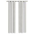 thumbnail image 1 of Mainstays Sheer Printed Grommeted Curtain, Set of 2, Beige Stripe, 38” W x 63” L, 1 of 2