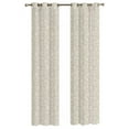 thumbnail image 1 of Mainstays Sheer Printed Grommeted Curtain, Set of 2, Beige Floral, 38” W x 95” L, 1 of 2
