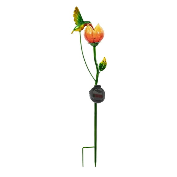 Mainstays Solar Hummingbird Garden Stake with LED Light for Outdoor Décor