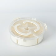 Mainstays Snackle Box, Lunch & Snack Container with lids, Plastic, Round, 5 Compartment , White, Well Suited to Hot or Cold Meals Away from Home