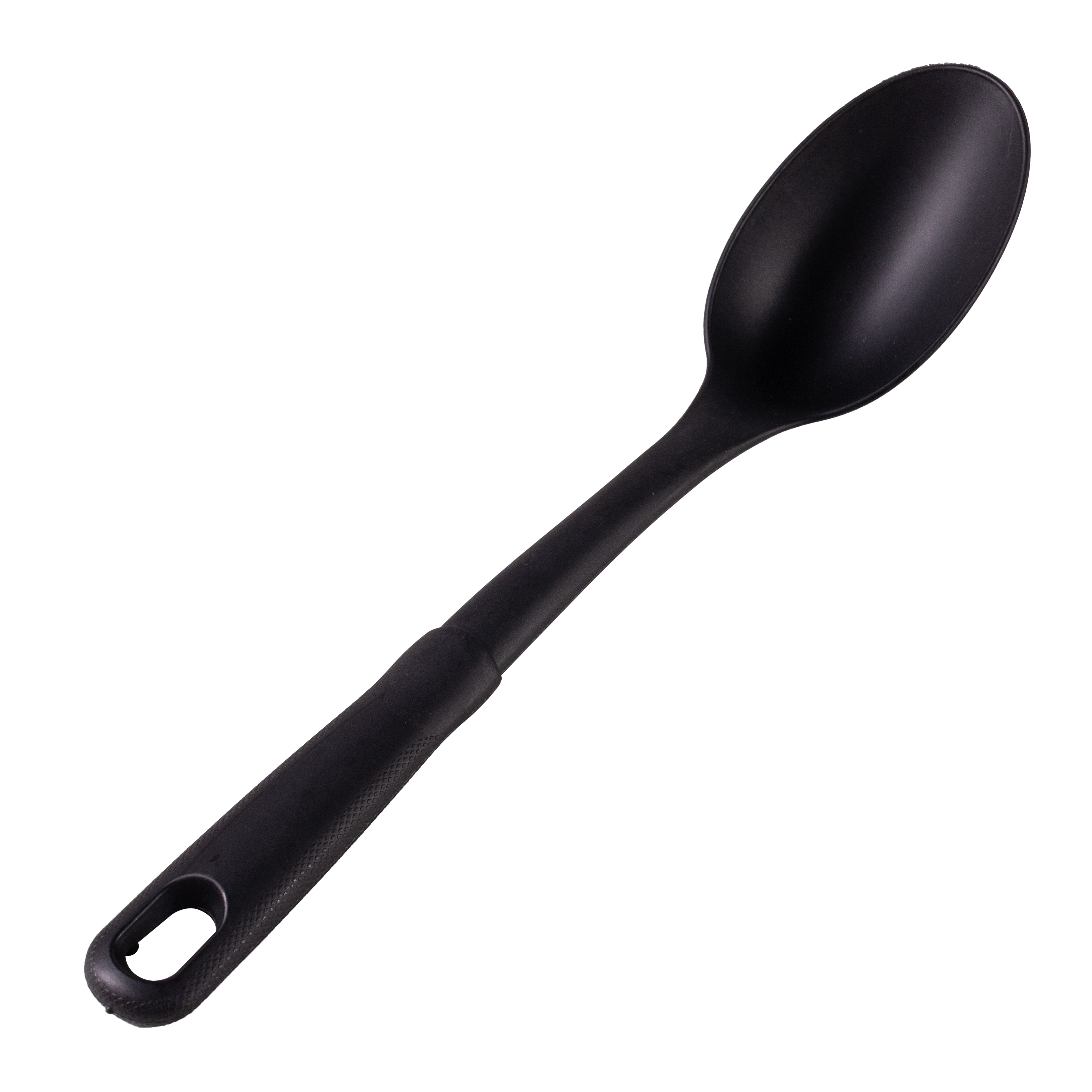 Mainstays Black Nylon Solid Spoon with Comfort Grip Handle, 12.6 Inch