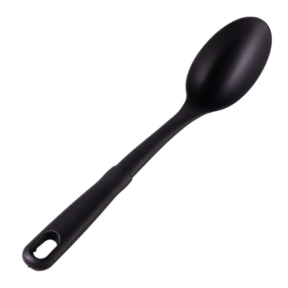 Mainstays Black Nylon Solid Spoon with Comfort Grip Handle, 12.6 Inch