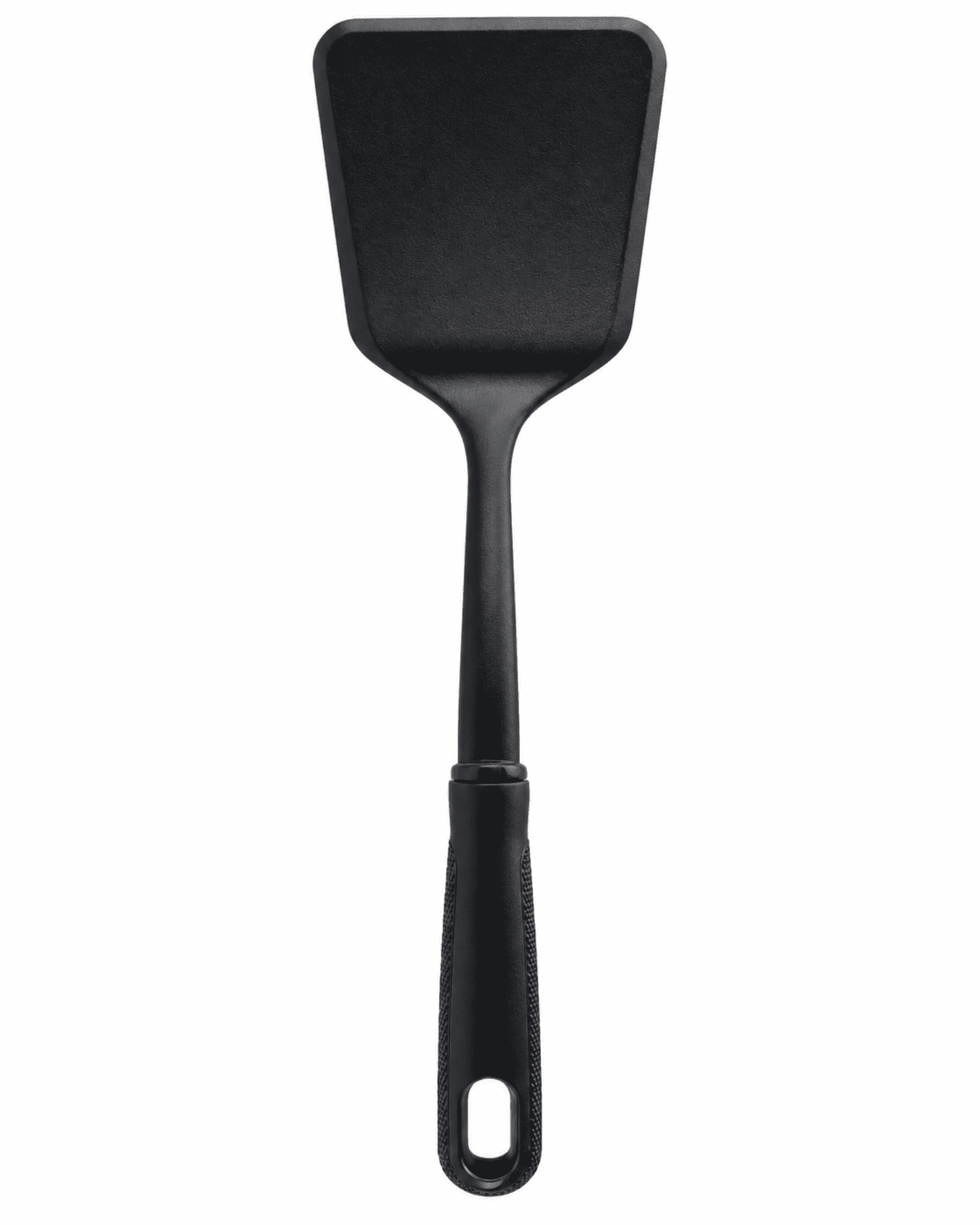 Mainstays Nylon Solid Turner Kitchen Spatula, Comfort Grip Handle, 12.4 in, Black