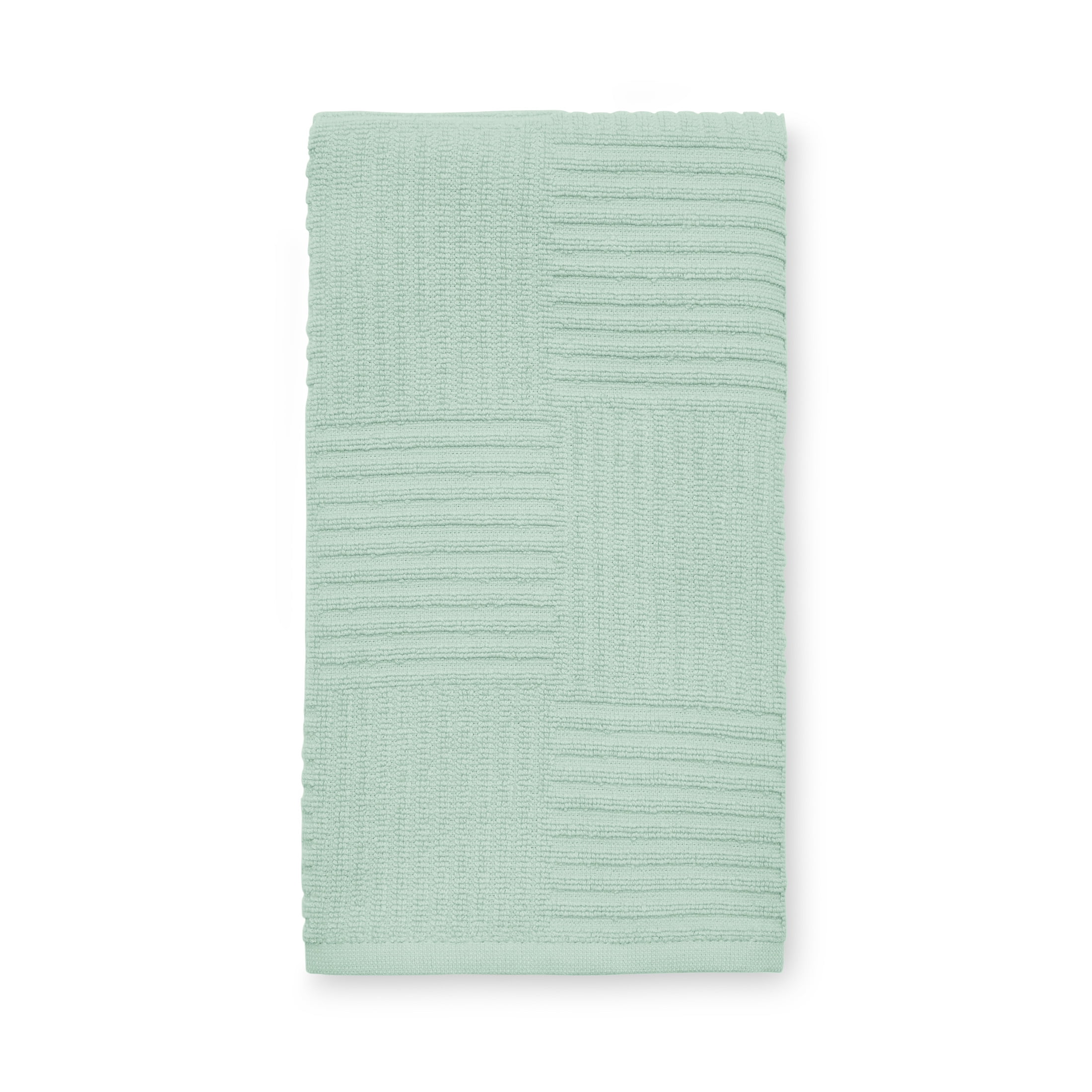 Mainstays Soft Sea Cotton Sculpted-Rib Weave Kitchen Towel - Walmart.com