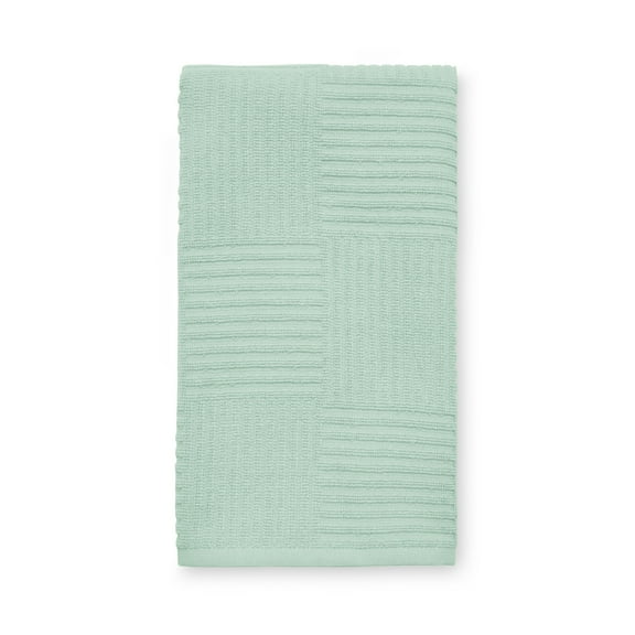 Mainstays Soft Sea Cotton Sculpted-Rib Weave Kitchen Towel