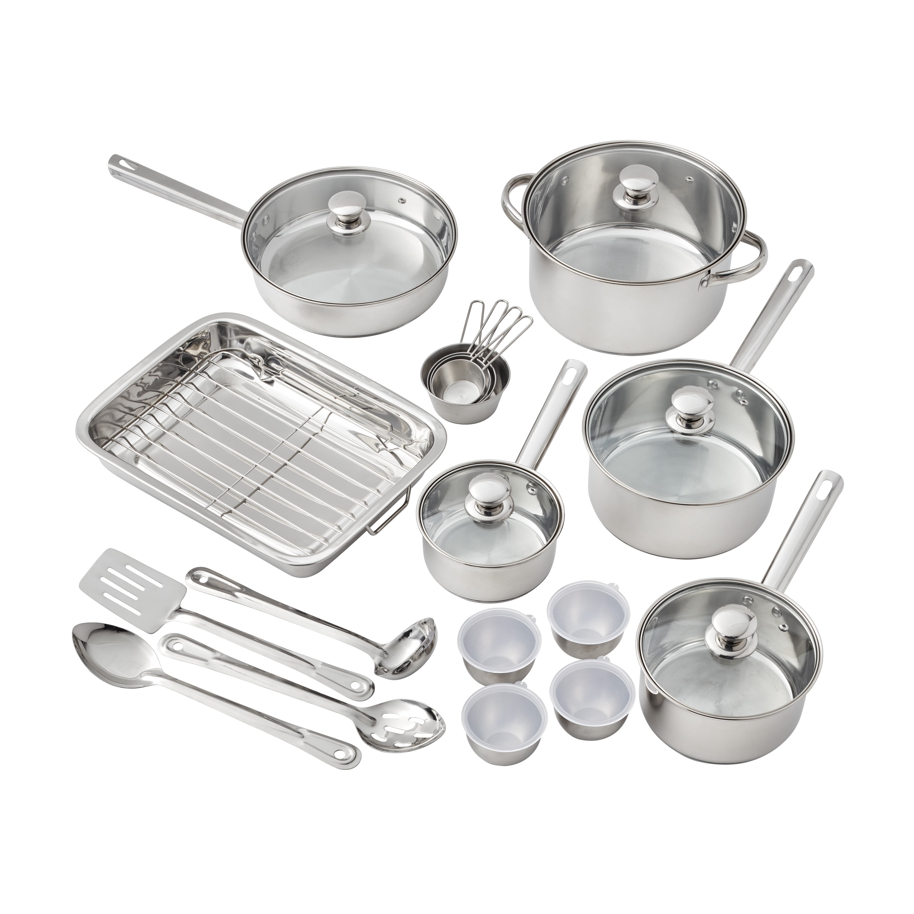 Mainstays Stainless Steel 24Pc Cookware set