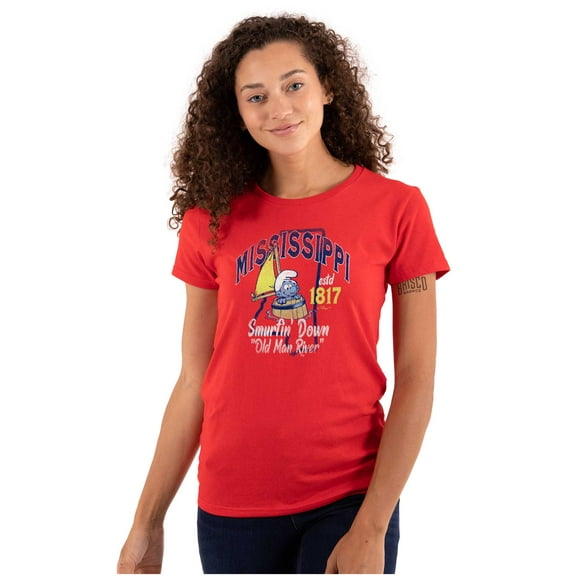 MS Sailing Boating River Smurfs Women's T Shirt Ladies Tee Brisco Brands M