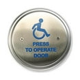 thumbnail image 1 of MS Sedco 59R4-HSS 59R4 Series Door Activation Switch Stainless Steel Face Plate 4-1/2 Round Stainless Steel Switch WHEELCHAIR/PRESS TO OPERATE DOOR, 1 of 2