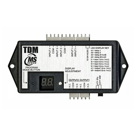 MS Sedco TDM SEDCO Time Delay Module Provides up to 4 Inputs Can be Converted to Sequential Relay Outputs Each Output Adjustable 0-99 Seconds