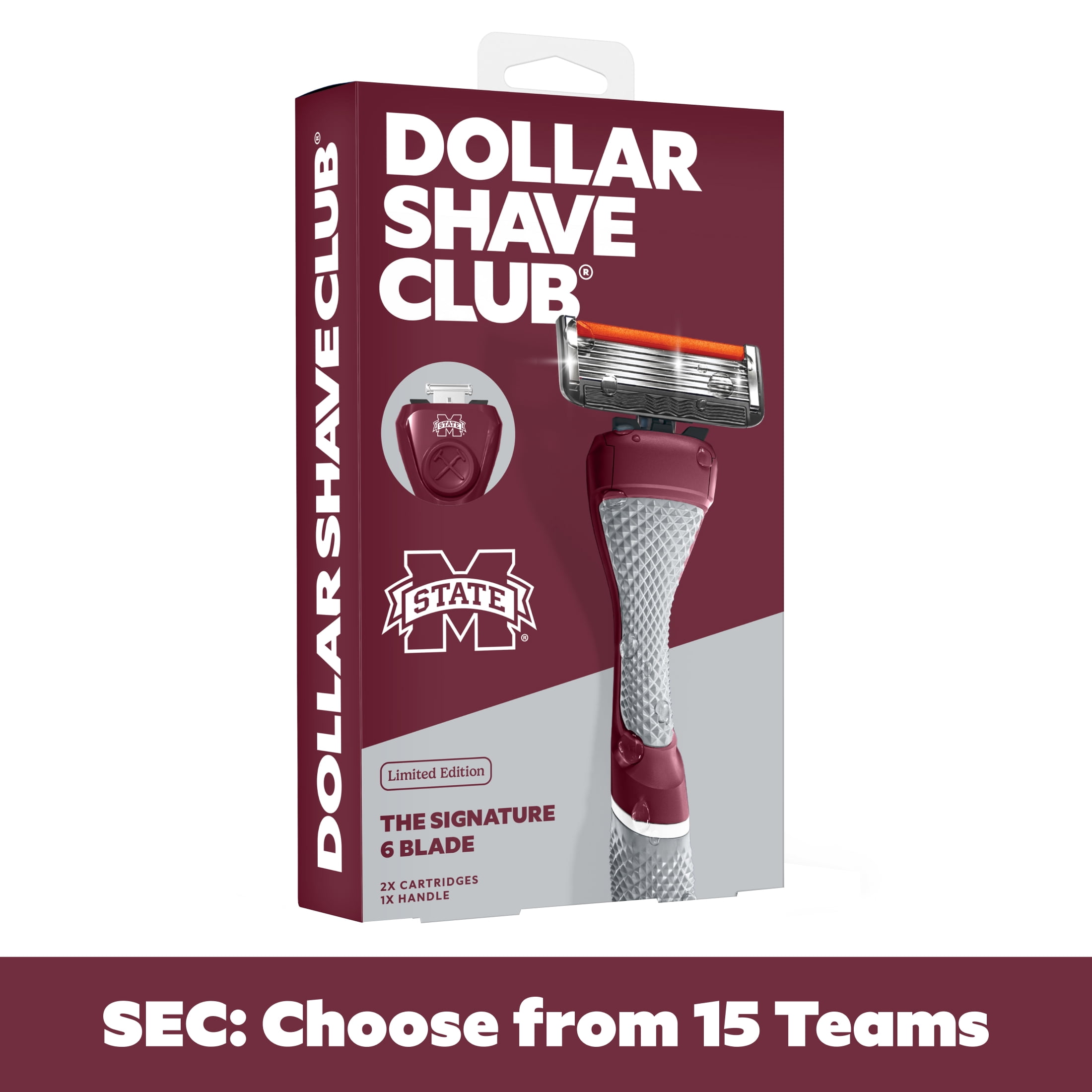 Dollar Shave Club Mississippi State 6-Blade Razor Starter Set