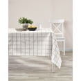 thumbnail image 1 of Mainstays Tablecloth Windowpane Plaid White and Black, Cotton Polyester Blend, 60" x 84", 1 of 5