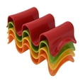 thumbnail image 1 of Mainstays Stackable Triple Taco Holder Stand 4-Pack Multicolor - Easy Serve & Dishwasher Safe, 1 of 16