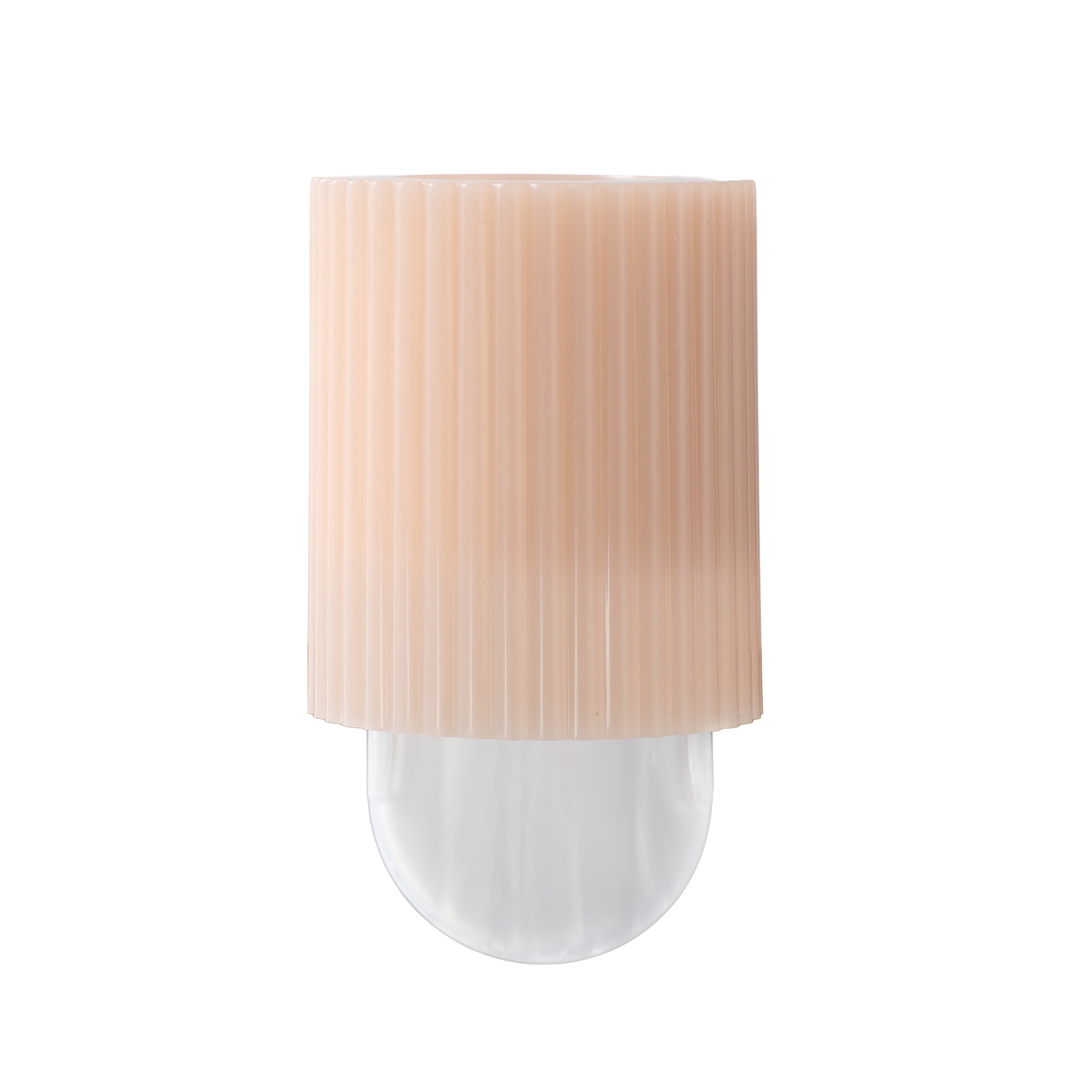 Mainstays Aroma Accents LED Fragrance Plug-in, Ribbed Texture, Traditional Wax Warmers, Blush Pink