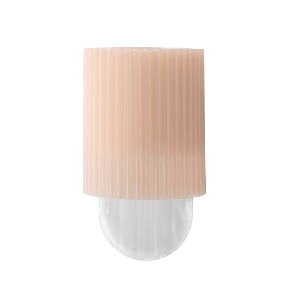 Mainstays Aroma Accents LED Fragrance Plug-in, Ribbed Texture, Traditional Wax Warmers, Blush Pink