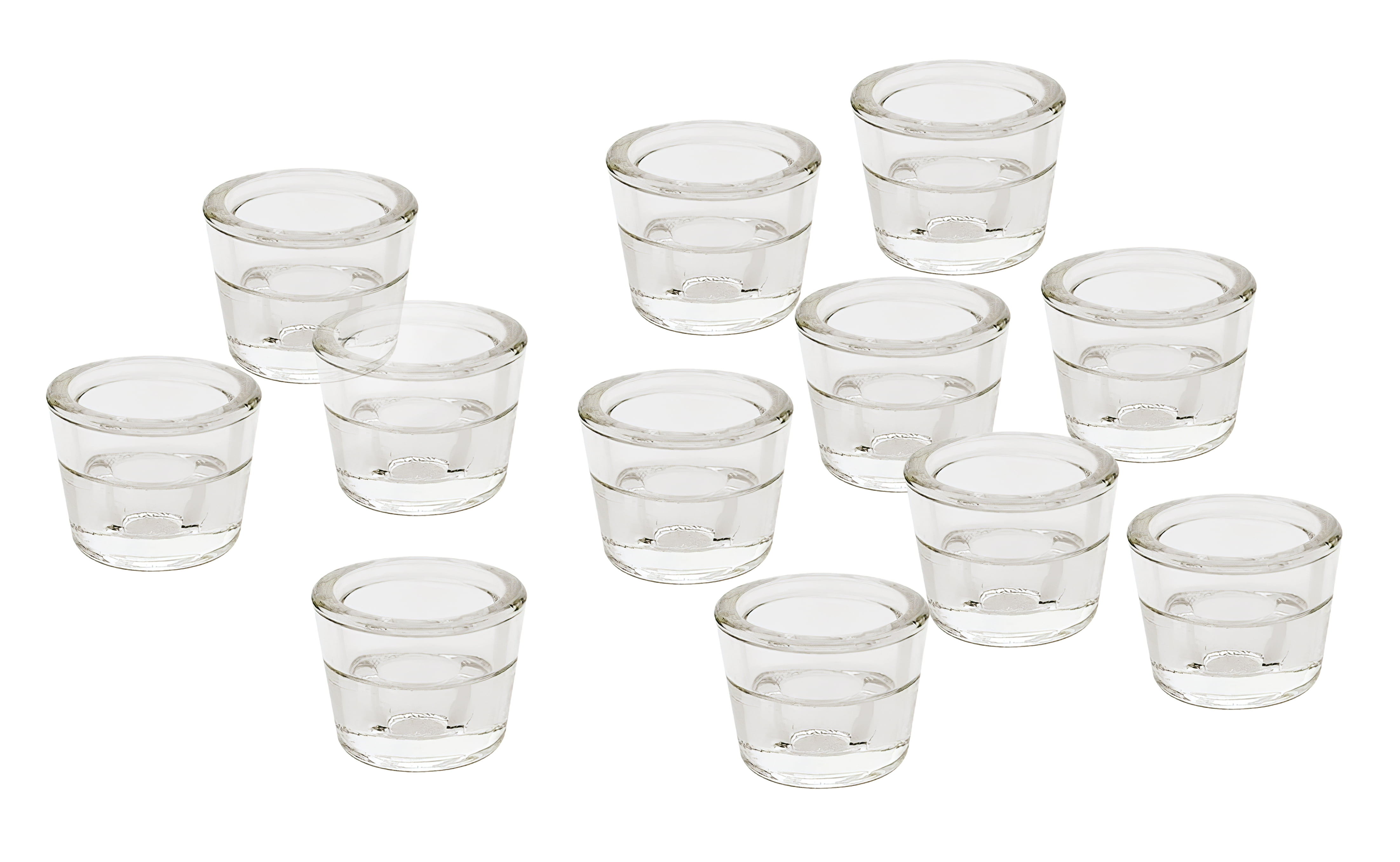 Mainstays Clear Glass Tealight and Taper Holder set of 12