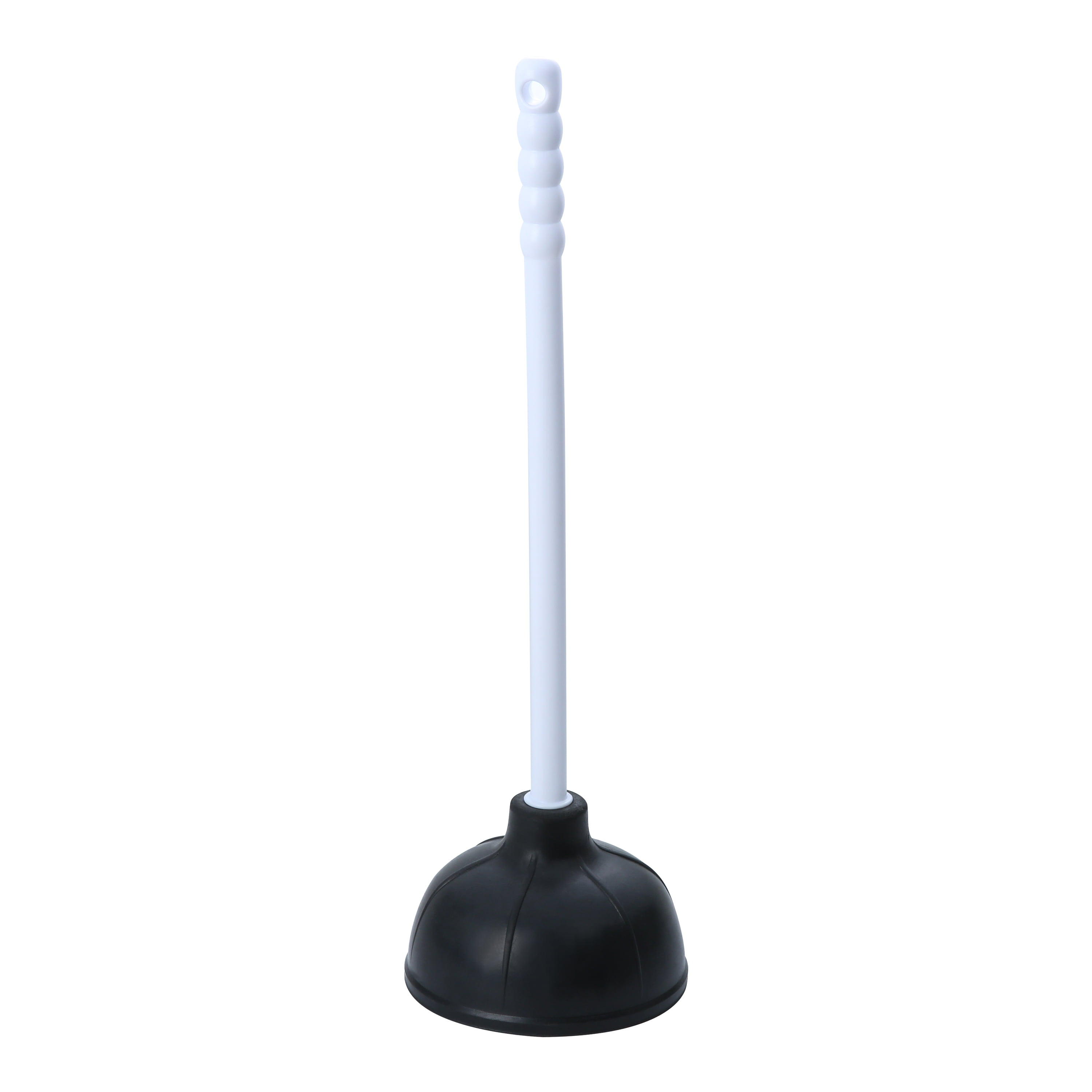 Mainstays Toilet Plunger, 18 in Plastic Handle, Rubber Cup, White