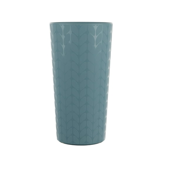 Mainstays - Blue Round Plastic Tumbler, Interwoven Braided Etched, 26-Ounce