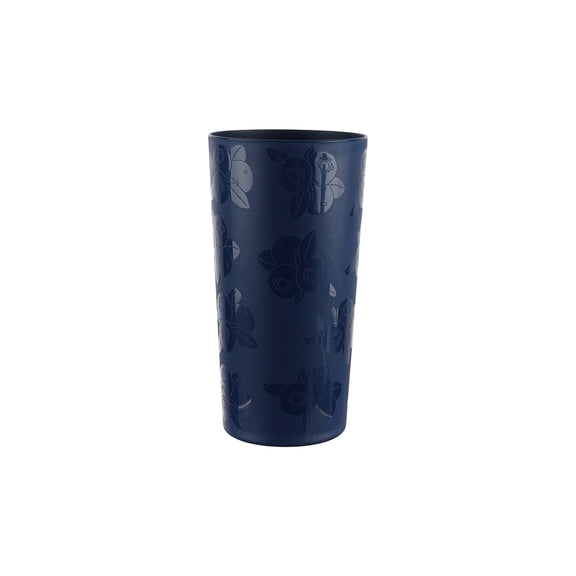 Mainstays 26 Ounce Round Plastic Etched Blueberry Tumbler, Navy