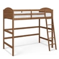 thumbnail image 1 of Mainstays Kids Twin Wood Loft Bed, Warm Walnut, 1 of 7